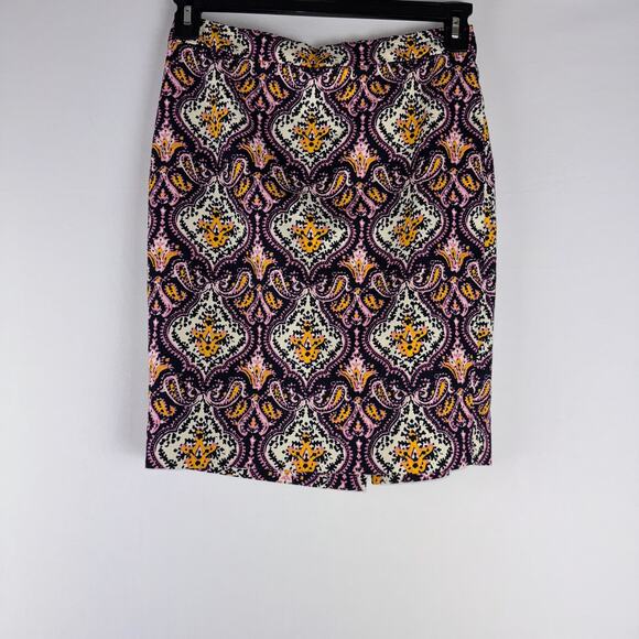 J. Crew Dresses & Skirts - Womens J Crew the Pencil Skirt Mini Fashion Casual Cotton Paisley Pink Size 0/XS